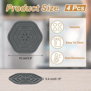 Unique Silicone Coasters for Drinks, Hexagon Cup Coasters Coffee Cup Mat Table Pad for Coffee Shop Tabletop Grey 0.01 In. W X 0.01 In. D Unique Silicone Coasters for Drinks, Hexagon Cup Coasters Coffee Cup Mat Table Pad for Coffee Shop Tabletop Grey 0.01 In. W X 0.01 In. D