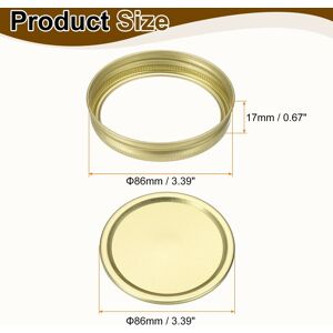 Unique Split-Type Mason Jar Lids Tinplate Canning Lids for Storage Bottle Home Canning Gold 3.39 Unique Split-Type Mason Jar Lids Tinplate Canning Lids for Storage Bottle Home Canning Gold 3.39