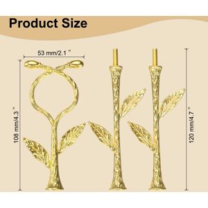 Unique 3-Tiers Cake Tray Stand Handle Metal Holder for Cake Plate Gold 1 Set Unique 3-Tiers Cake Tray Stand Handle Metal Holder for Cake Plate Gold 1 Set