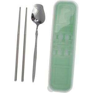 Unique 1 Set Cutlery Set Rose Spoon Chopsticks Two-Piece Set with Heaven and Earth Box 401 Stainless Steel Blue 21x5.8x3cm Green 0.01 In. L X 0.01 In. W X 0.01 In. H Unique 1 Set Cutlery Set Rose Spoon Chopsticks Two-Piece Set with Heaven and Earth Box 401 Stainless Steel Blue 21x5.8x3cm Green 0.01 In. L X 0.01 In. W X 0.01 In. H