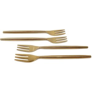 Vivience Classic Dessert Spoons/Forks, Set of 4 Gold Forks Vivience Classic Dessert Spoons/Forks, Set of 4 Gold Forks