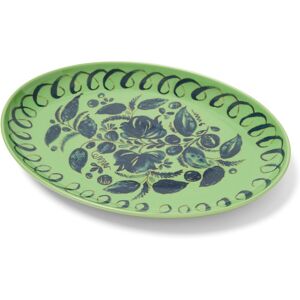 Caravan Amalfi Oval Serving Tray - 15.7 Green 15.7 Caravan Amalfi Oval Serving Tray - 15.7 Green 15.7