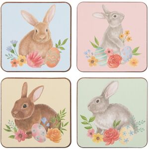 C&F Home Easter Rabbits & Flowers Set of 4 Drink Sitter Coasters 4 Multicolored 4.0 In. W X 0.25 In. D C&F Home Easter Rabbits & Flowers Set of 4 Drink Sitter Coasters 4 Multicolored 4.0 In. W X 0.25 In. D