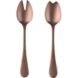 Mepra Stainless Steel w/PVD Titanium Coating Vintage Bronzo Salad Servers (Fork and Spoon) Service for 1 Mepra Stainless Steel w/PVD Titanium Coating Vintage Bronzo Salad Servers (Fork and Spoon) Service for 1