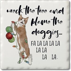 Counterart Absorbent Stone Coasters - Blame The Doggies - Set of 4 - 4x4x1.535 4x4x1.535 Counterart Absorbent Stone Coasters - Blame The Doggies - Set of 4 - 4x4x1.535 4x4x1.535