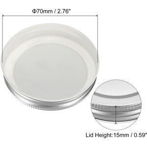 Unique 70mm Regular Mouth Tin Plate Mason Jar Lids for Canning Jars 12Pcs Silver 12Pcs, 70mm/2.76 Unique 70mm Regular Mouth Tin Plate Mason Jar Lids for Canning Jars 12Pcs Silver 12Pcs, 70mm/2.76