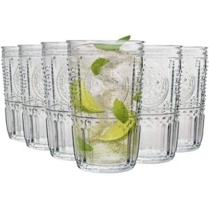 Bormioli Rocco Set of 6 Romantic Cooler Drinking Glasses - 16 oz. Clear 16 oz. Bormioli Rocco Set of 6 Romantic Cooler Drinking Glasses - 16 oz. Clear 16 oz.