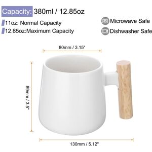 Unique Ceramic Coffee Mug 12.85 Oz Large Mugs Gift Set with Lid and Spoon, White - 12.85 Oz White 12.85 Oz Unique Ceramic Coffee Mug 12.85 Oz Large Mugs Gift Set with Lid and Spoon, White - 12.85 Oz White 12.85 Oz
