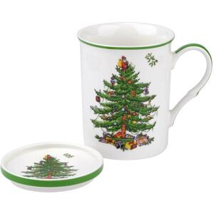 Spode Christmas Tree Mug and Coaster Set Multi 14 oz Spode Christmas Tree Mug and Coaster Set Multi 14 oz