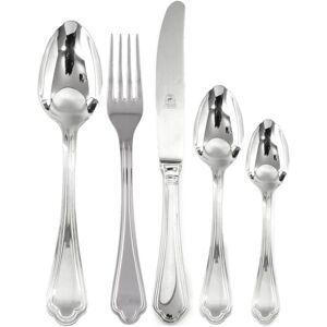 Mepra Leonardo Flatware Set with Moka Spoon and H/H Knives - 30 Pieces - Stainless Steel Silver Service for 6 Mepra Leonardo Flatware Set with Moka Spoon and H/H Knives - 30 Pieces - Stainless Steel Silver Service for 6