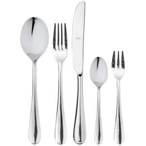 Mepra Natura Flatware Set with Cake Fork and H/H Knives - 30 Pieces Silver Service for 6 Mepra Natura Flatware Set with Cake Fork and H/H Knives - 30 Pieces Silver Service for 6