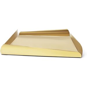Vivience Oblong Stainless Steel Tray Gold Large Vivience Oblong Stainless Steel Tray Gold Large