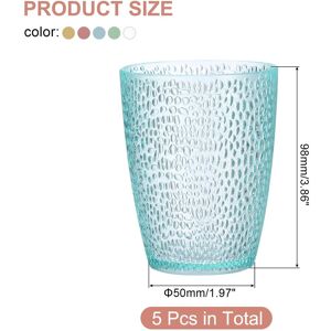 Unique Acrylic Drinking Glasses, 1Set Plastic Reusable Tumblers - Pink 10oz Unique Acrylic Drinking Glasses, 1Set Plastic Reusable Tumblers - Pink 10oz