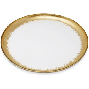 Classic Touch Set of 4 Plates with Gold Brushed Rim Gold Charger Plate Classic Touch Set of 4 Plates with Gold Brushed Rim Gold Charger Plate