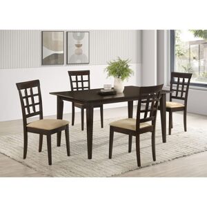 Coaster Gabriel 5-piece Rectangular 59-inch Dining Set Cappuccino Cappuccino / Beige 5-Piece Coaster Gabriel 5-piece Rectangular 59-inch Dining Set Cappuccino Cappuccino / Beige 5-Piece