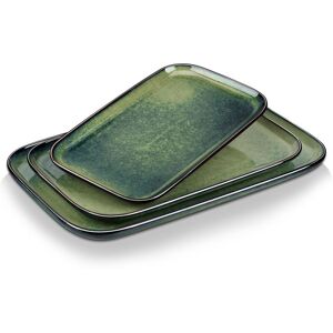 vancasso Stern Series Reactive Glaze Stoneware Plates Set Green Serving Plate Set vancasso Stern Series Reactive Glaze Stoneware Plates Set Green Serving Plate Set