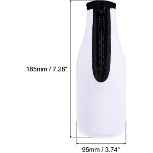 Unique Beer Bottle Sleeves Cooler Insulator Collapsible Neoprene Covers with Zippers - 330ml to 350ml White 330ml to 350ml Unique Beer Bottle Sleeves Cooler Insulator Collapsible Neoprene Covers with Zippers - 330ml to 350ml White 330ml to 350ml