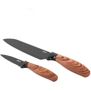 Oster Gunderson 2 Piece Black Stainless Steel Cutlery Set Black 18.0 In. L Oster Gunderson 2 Piece Black Stainless Steel Cutlery Set Black 18.0 In. L