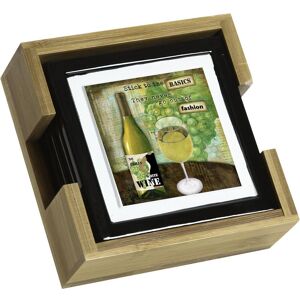 CounterArt Bamboo Coaster Holder, 5 Multi 5.0 In. L X 5.0 In. W X 1.0 In. D CounterArt Bamboo Coaster Holder, 5 Multi 5.0 In. L X 5.0 In. W X 1.0 In. D