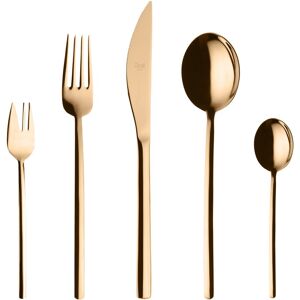Mepra Due Flatware Set with Cake Forks - 30 Pieces Gold Service for 6 Mepra Due Flatware Set with Cake Forks - 30 Pieces Gold Service for 6