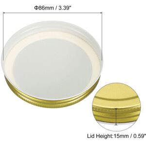 Unique 70mm Regular Mouth Tin Plate Mason Jar Lids for Canning Jars 12Pcs Gold 12Pcs, 86mm/3.39 Unique 70mm Regular Mouth Tin Plate Mason Jar Lids for Canning Jars 12Pcs Gold 12Pcs, 86mm/3.39