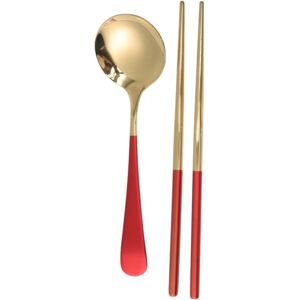 Unique 1 Set Flatware Sets Dishwasher Safe Viral Spoon Chopsticks 2-Piece Set with Clear Box 304 Stainless Steel 20.8x5.6x4cm Gold Tone Red 0.01 In. L X 0.01 In. W X 0.01 In. H Unique 1 Set Flatware Sets Dishwasher Safe Viral Spoon Chopsticks 2-Piece Set with Clear Box 304 Stainless Steel 20.8x5.6x4cm Gold Tone Red 0.01 In. L X 0.01 In. W X 0.01 In. H