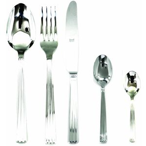 Mepra Sole Flatware Set with Moka Spoons - 30 Pieces - Stainless Steel Silver Service for 6 Mepra Sole Flatware Set with Moka Spoons - 30 Pieces - Stainless Steel Silver Service for 6