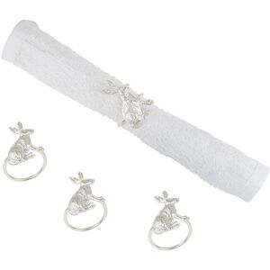 C&F Home Silver Rabbit Napkin Ring, Set of 4 Silver Set of 4 C&F Home Silver Rabbit Napkin Ring, Set of 4 Silver Set of 4