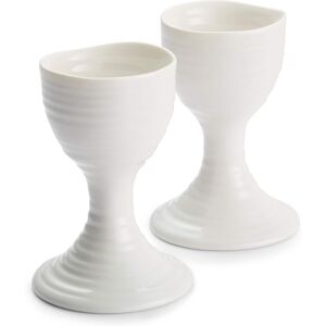 Portmeirion Sophie Conran White Set of 2 Egg Cups - 3.5 inch White 3.5 inch Portmeirion Sophie Conran White Set of 2 Egg Cups - 3.5 inch White 3.5 inch