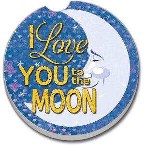 CounterArt Absorbent Stone Car Coasters - I Love You To The Moon - Set of 2 - 2.602 2.602 CounterArt Absorbent Stone Car Coasters - I Love You To The Moon - Set of 2 - 2.602 2.602
