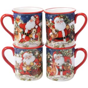 Certified International Magic Of Christmas Santa 16 oz. Mugs (Set of 4) Green,Red,Multi 13 oz. and up Certified International Magic Of Christmas Santa 16 oz. Mugs (Set of 4) Green,Red,Multi 13 oz. and up