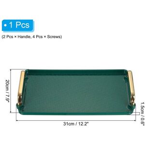 Unique Plastic Serving Tray with Gold Handle, Decorative Tray Jewelry Platter Green 12.2 Unique Plastic Serving Tray with Gold Handle, Decorative Tray Jewelry Platter Green 12.2