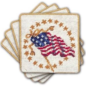C&F Home American Flag July Fourth Coaster Petit Point Coaster Set of 4 - White - Set of 4 White Set of 4 C&F Home American Flag July Fourth Coaster Petit Point Coaster Set of 4 - White - Set of 4 White Set of 4