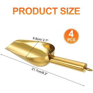 Unique Ice Scoop Stainless Steel Ice Scooper Gold 8.5 Inch Unique Ice Scoop Stainless Steel Ice Scooper Gold 8.5 Inch