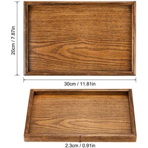 Unique Wood Serving Tray Rectangle Decorative Platter Home Kitchen Table 12x8 Inch Unique Wood Serving Tray Rectangle Decorative Platter Home Kitchen Table 12x8 Inch