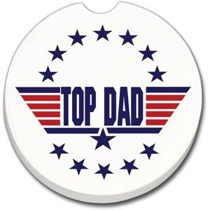 CounterArt Absorbent Stoneware Car Coaster, Top Dad, Set of 2 Multi 2.5 In. L X 2.5 In. W X 1.0 In. H CounterArt Absorbent Stoneware Car Coaster, Top Dad, Set of 2 Multi 2.5 In. L X 2.5 In. W X 1.0 In. H