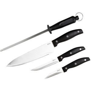 Oster 4 Piece Stainless Steel Cutlery Set in Black Black 14.8 In. L X 11.0 In. W X 2.8 In. H Oster 4 Piece Stainless Steel Cutlery Set in Black Black 14.8 In. L X 11.0 In. W X 2.8 In. H