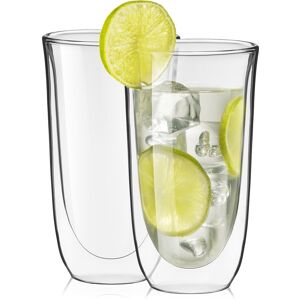 JoyJolt Spike Double Wall Glasses, 13.5 Ounce Cocktail Drinkware Glass set of 2 Clear Set of 2 JoyJolt Spike Double Wall Glasses, 13.5 Ounce Cocktail Drinkware Glass set of 2 Clear Set of 2