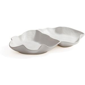Zodax Alfresco Ceramic Sectioned Condiment Serving Bowl White 18.5 In. W X 2.25 In. H X 10.75 In. D Zodax Alfresco Ceramic Sectioned Condiment Serving Bowl White 18.5 In. W X 2.25 In. H X 10.75 In. D