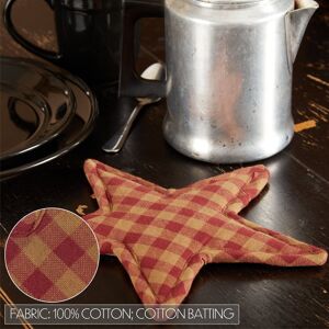 VHC Brands Burgundy Star Trivet Star Shape 10 - Trivet 10 Burgundy/Dark Tan Trivet 10 VHC Brands Burgundy Star Trivet Star Shape 10 - Trivet 10 Burgundy/Dark Tan Trivet 10
