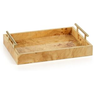 Zodax Dubbo Burl Wood Rectangular Tray with Gold Handles Beige 13 Zodax Dubbo Burl Wood Rectangular Tray with Gold Handles Beige 13