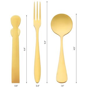 Unique 12 PCS Silverware Set, Stainless Steel Flatware, Mirror Polished Cutlery Set, Serving Utensils Set for Kitchen Tableware Gold 12 PCS Unique 12 PCS Silverware Set, Stainless Steel Flatware, Mirror Polished Cutlery Set, Serving Utensils Set for Kitchen Tableware Gold 12 PCS