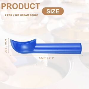 Unique Plastic Ice Cream Scoops, Fruit Spoons Watermelon Scooper Kitchen Tools for Ice Cream Yogurt - 18x4cm Blue 18x4cm Unique Plastic Ice Cream Scoops, Fruit Spoons Watermelon Scooper Kitchen Tools for Ice Cream Yogurt - 18x4cm Blue 18x4cm