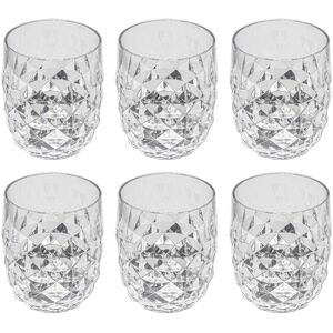 Abode Homewares Diamond Cut Acrylic Stemless Wine Glass - 15.2 oz - Set of 6 Clear Set of 6 Abode Homewares Diamond Cut Acrylic Stemless Wine Glass - 15.2 oz - Set of 6 Clear Set of 6