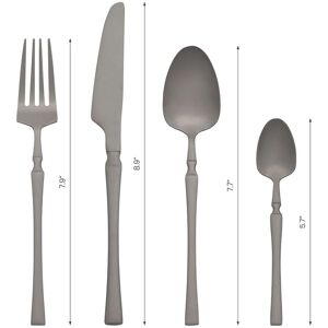 Unique 16 Pcs Silverware Set, Stainless Steel Flatware Set for 4, Mirror Polished Cutlery Set, Serving Utensils Set for Kitchen Black 16 PCS Unique 16 Pcs Silverware Set, Stainless Steel Flatware Set for 4, Mirror Polished Cutlery Set, Serving Utensils Set for Kitchen Black 16 PCS
