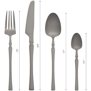 Unique 24 Pcs Silverware Set, Stainless Steel Serving Utensils Set, Mirror Polished Cutlery Set for Kitchen Eating Tableware - 24 PCS Black 24 PCS Unique 24 Pcs Silverware Set, Stainless Steel Serving Utensils Set, Mirror Polished Cutlery Set for Kitchen Eating Tableware - 24 PCS Black 24 PCS