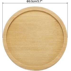 Unique Bamboo Coaster Natural Wooden Drink Coasters Round 3.7inch - Wood color Wood color 0.1 In. L X 0.1 In. W X 0.1 In. H Unique Bamboo Coaster Natural Wooden Drink Coasters Round 3.7inch - Wood color Wood color 0.1 In. L X 0.1 In. W X 0.1 In. H