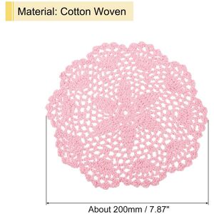 Unique Crochet Doilies, 8 Inch - Handmade Crochet Cotton Coaster Pink 8Pcs Unique Crochet Doilies, 8 Inch - Handmade Crochet Cotton Coaster Pink 8Pcs