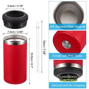Unique Slim Can Cooler, Skinny Can Insulated Beer Sleeve Drink Holder for Beer Soda Coffee Regular Cans and Bottles - 16oz Red 16oz Unique Slim Can Cooler, Skinny Can Insulated Beer Sleeve Drink Holder for Beer Soda Coffee Regular Cans and Bottles - 16oz Red 16oz