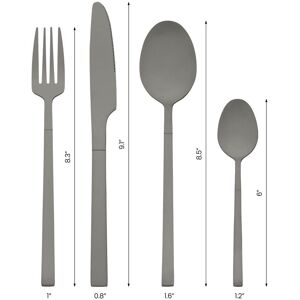 Unique 16 PCS Silverware Set, Stainless Steel Flatware, Mirror Polished Cutlery Set, Serving Utensils Set for Kitchen Dinner - 16 PCS Black 16 PCS Unique 16 PCS Silverware Set, Stainless Steel Flatware, Mirror Polished Cutlery Set, Serving Utensils Set for Kitchen Dinner - 16 PCS Black 16 PCS